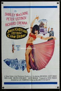 s318 JOHN GOLDFARB PLEASE COME HOME one-sheet movie poster '64 MacLaine