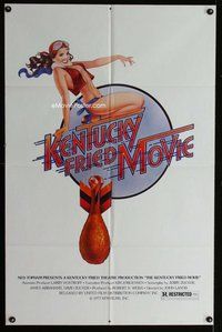 s330 KENTUCKY FRIED MOVIE one-sheet movie poster '77 chickenbomb style!