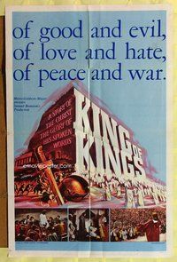 s333 KING OF KINGS style A one-sheet movie poster '61 Nicholas Ray epic!