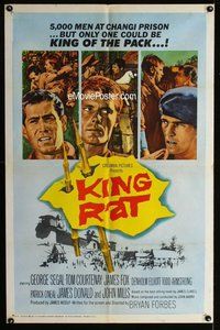 s334 KING RAT style B one-sheet movie poster '65 George Segal, World War II!
