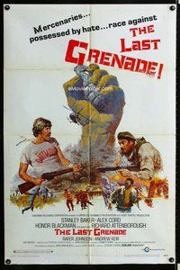 s346 LAST GRENADE one-sheet movie poster '70 cool war artwork image!