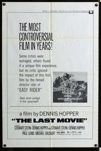 s347 LAST MOVIE one-sheet movie poster '71 Dennis Hopper, Sam Fuller