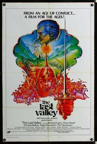 s349 LAST VALLEY int'l one-sheet movie poster '71 James Clavell, Caine