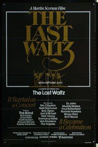 s350 LAST WALTZ one-sheet movie poster '78 Martin Scorsese, rock & roll!