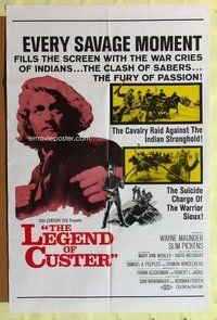 s353 LEGEND OF CUSTER one-sheet movie poster '67 Maunder, Slim Pickens