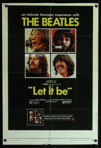 s356 LET IT BE one-sheet movie poster '70 The Beatles, John Lennon
