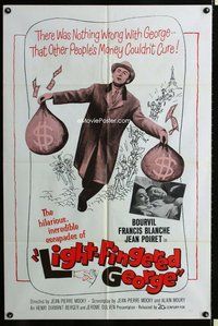 s361 LIGHT-FINGERED GEORGE one-sheet movie poster '63 Bourvil, Blanche