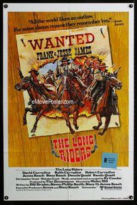 s377 LONG RIDERS int'l one-sheet movie poster '80 cool different image!