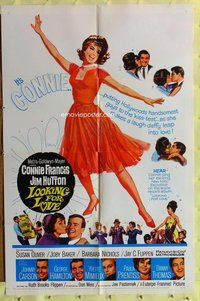 s378 LOOKING FOR LOVE one-sheet movie poster '64 Connie Francis, Jim Hutton