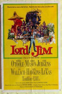 s379 LORD JIM one-sheet movie poster '65 Peter O'Toole, James Mason