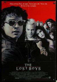 s381 LOST BOYS one-sheet movie poster '87 Kiefer Sutherland, Corey Feldman