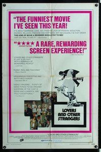 s392 LOVERS & OTHER STRANGERS one-sheet movie poster '70 Gig Young