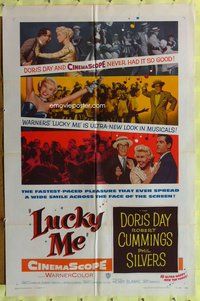 s394 LUCKY ME one-sheet movie poster '54 sexy Doris Day, Robert Cummings