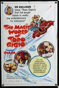 s407 MAGIC WORLD OF TOPO GIGIO one-sheet movie poster '65 Ed Sullivan!