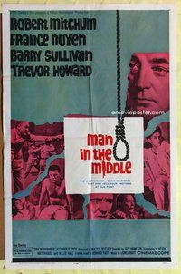 s421 MAN IN THE MIDDLE one-sheet movie poster '64 Robert Mitchum, Howard