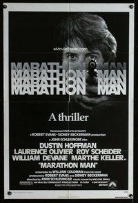 s430 MARATHON MAN one-sheet movie poster '76 Dustin Hoffman, Schlesinger