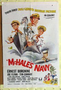 s440 McHALE'S NAVY one-sheet movie poster '64 Ernest Borgnine, Tim Conway