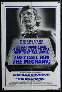 s445 MECHANIC style A one-sheet movie poster '72 Charles Bronson, Vincent
