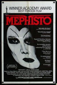 s450 MEPHISTO one-sheet movie poster '82 Istvan Szabo, Klaus Brandauer