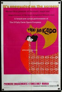 s454 MIKADO one-sheet movie poster '67 Gilbert & Sullivan operetta!