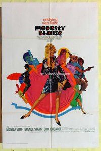 s460 MODESTY BLAISE one-sheet movie poster '66 Monica Vitti, Bob Peak art!