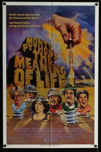 s462 MONTY PYTHON'S THE MEANING OF LIFE one-sheet movie poster '83