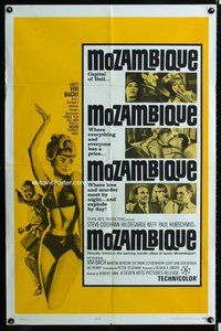 s467 MOZAMBIQUE one-sheet movie poster '65 Hildegarde Neff, Cochran, Africa!