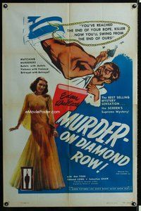 s470 MURDER ON DIAMOND ROW one-sheet movie poster R47 Edmund Lowe, English!