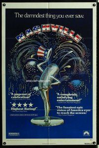 s477 NASHVILLE one-sheet movie poster '75 Robert Altman, Keith Carradine