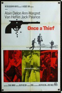 s498 ONCE A THIEF one-sheet movie poster '65 Ann-Margret, Alain Delon