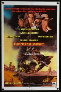 s499 ONCE UPON A TIME IN THE WEST one-sheet movie poster '68 Sergio Leone