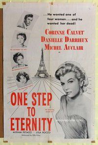 s501 ONE STEP TO ENTERNITY one-sheet movie poster '54 Corinne Calvet