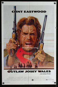 s505 OUTLAW JOSEY WALES one-sheet movie poster '76 Clint Eastwood