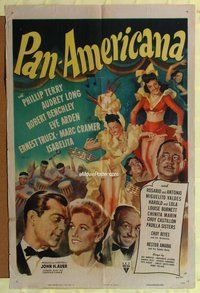 s508 PAN-AMERICANA one-sheet movie poster '45 Robert Benchley, Latin bands!