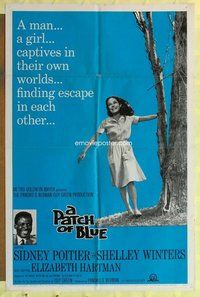 s514 PATCH OF BLUE one-sheet movie poster '66 Sidney Poitier, Winters