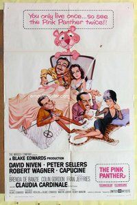 s527 PINK PANTHER one-sheet movie poster '64 Sellers, Jack Rickard art!
