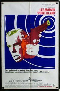 s534 POINT BLANK one-sheet movie poster '67 Lee Marvin, Angie Dickinson
