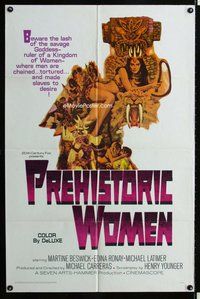 s542 PREHISTORIC WOMEN one-sheet movie poster '66 sexy cave babes!