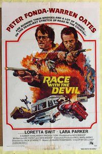 s565 RACE WITH THE DEVIL one-sheet movie poster '75 Peter Fonda, Oates