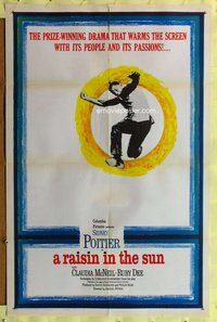 s569 RAISIN IN THE SUN one-sheet movie poster '61 Lorraine Hansberry