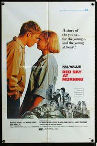 s581 RED SKY AT MORNING one-sheet movie poster '71 Richard Thomas, Burns