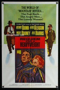 s584 REQUIEM FOR A HEAVYWEIGHT one-sheet movie poster '62 Quinn, boxing!