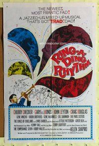 s596 RING-A-DING RHYTHM one-sheet movie poster '62 Chubby Checker, rock!