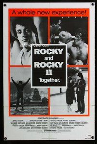 s599 ROCKY /ROCKY 2 one-sheet movie poster '80 Stallone, boxing!