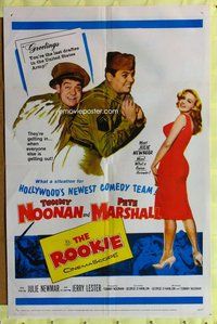 s607 ROOKIE one-sheet movie poster '59 Noonan, super sexy Julie Newmar!