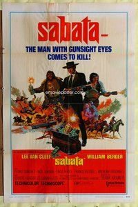s618 SABATA one-sheet movie poster '70 Lee Van Cleef, William Berger