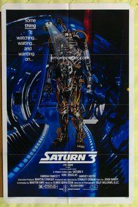 s630 SATURN 3 one-sheet movie poster '80 Kirk Douglas, Farrah Fawcett