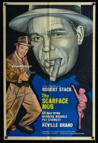 s634 SCARFACE MOB English one-sheet movie poster '62 Stack as Elliot Ness!