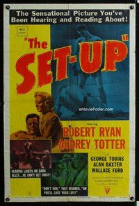 s640 SET-UP one-sheet movie poster '49 Robert Ryan, Totter, Robert Wise