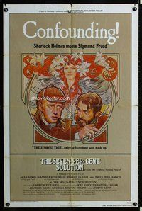 s641 SEVEN-PER-CENT SOLUTION one-sheet movie poster '76 Drew Struzan art!